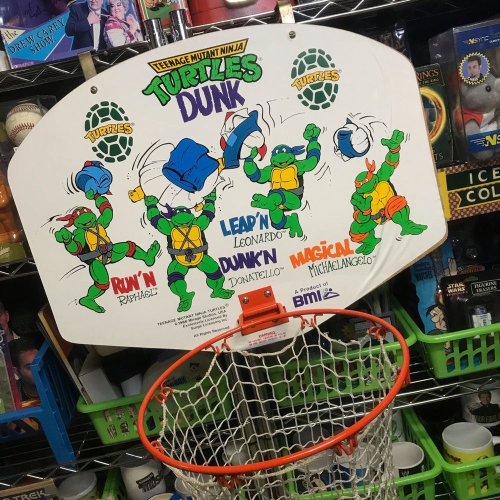 Rare ‘88 TMNT Turtles Dunk Indoor Basketball Hoop
